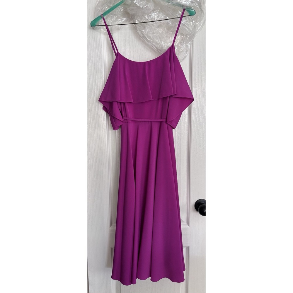 Gorgeous Cold Shoulder, Bright Pink CECE Spaghetti Strap Dress Size 8